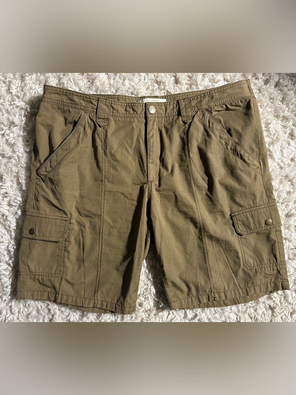 Eddie Bauer Rip Stop Tear Resistant Men’s Cargo Shorts 100% Cotton Utility